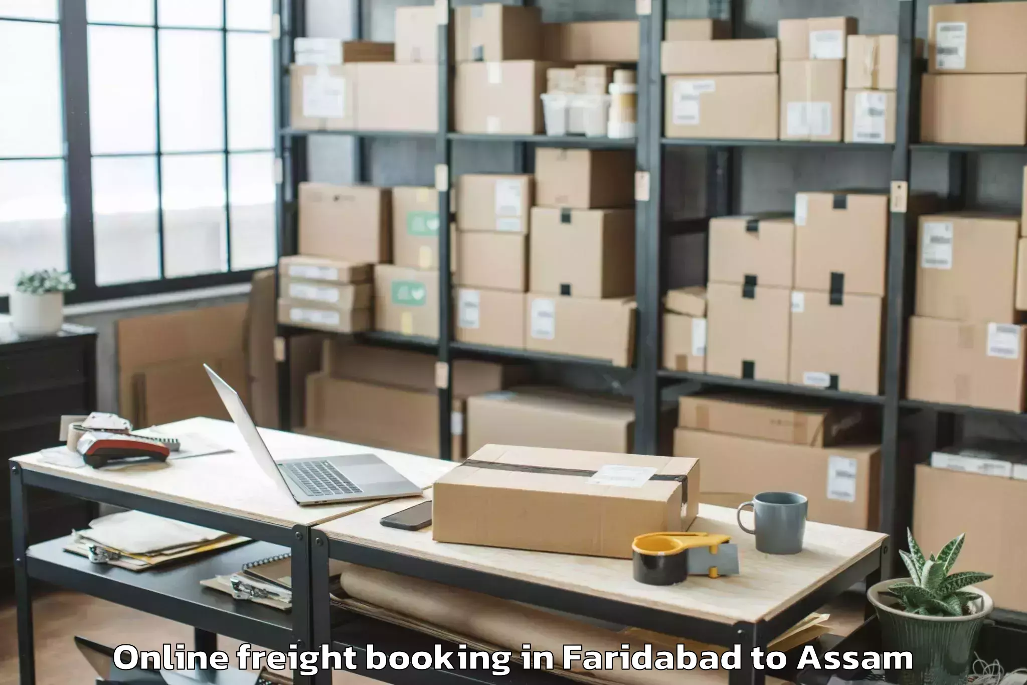 Easy Faridabad to Kalaigaon Online Freight Booking Booking